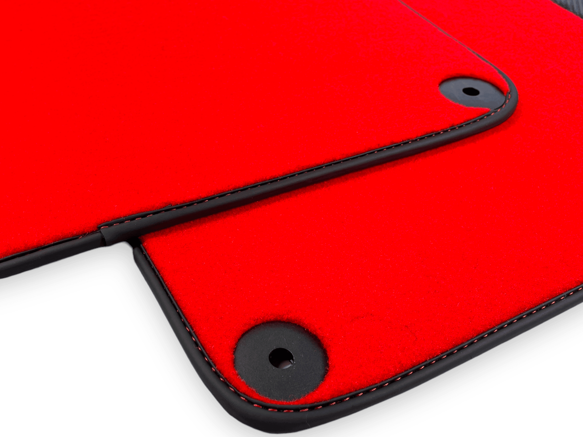 Red Floor Mats for Lamborghini Huracan With Carbon Fiber Leather - AutoWin