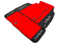 Red Floor Mats For Lamborghini Urus With Alcantara Leather - AutoWin