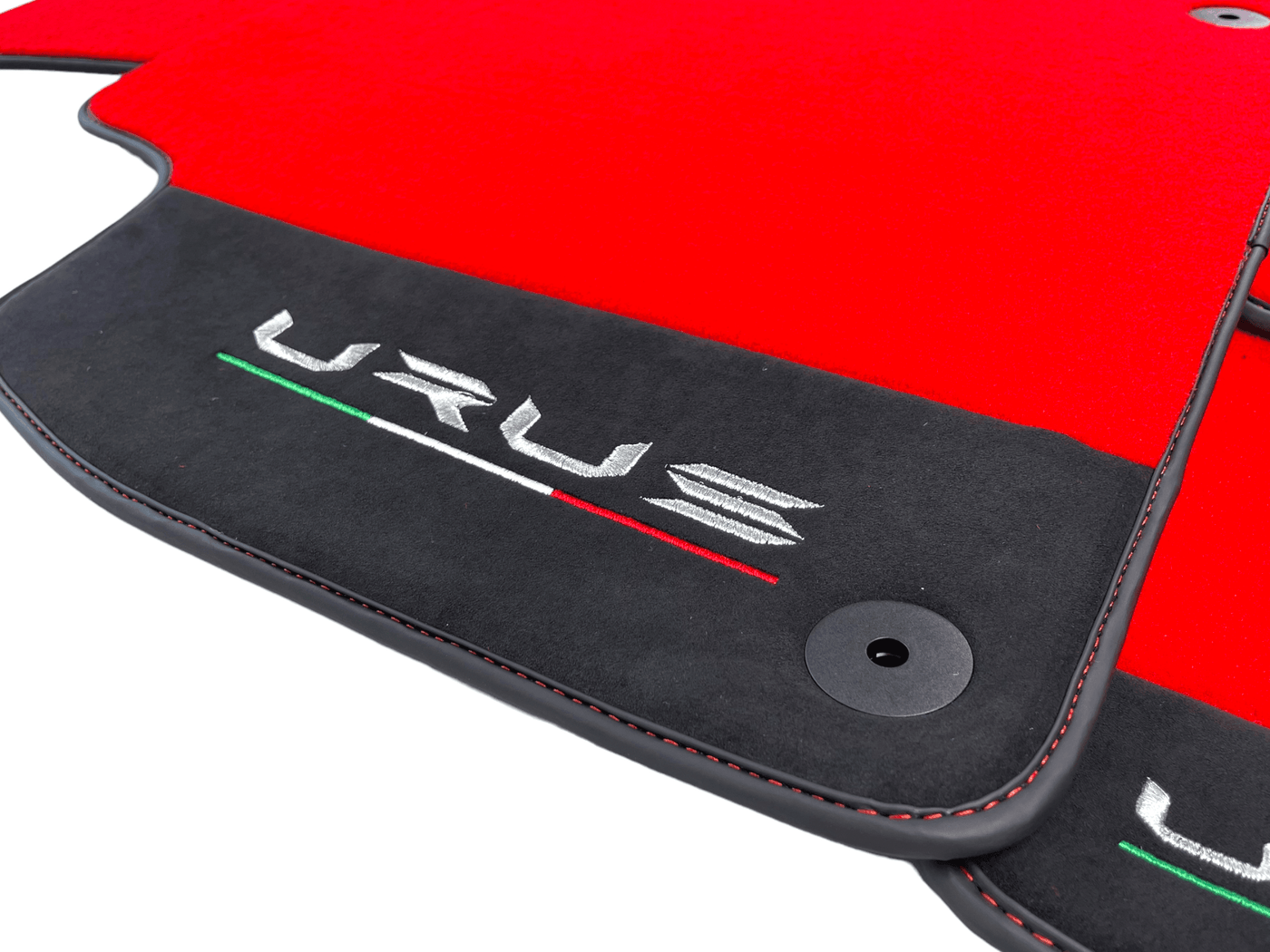 Red Floor Mats For Lamborghini Urus With Alcantara Leather - AutoWin