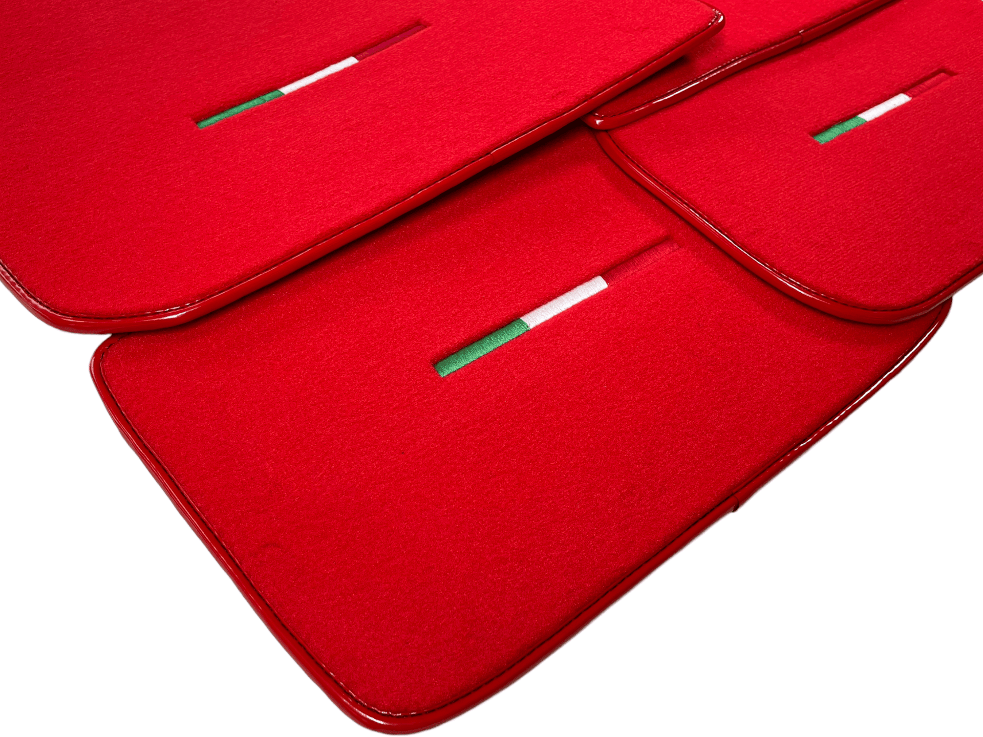 Red Floor Mats For Maserati Ghibli 2013-2022 Italy Edition - AutoWin